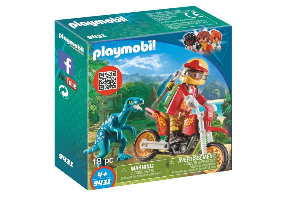 9431 motorcrosser met dino Raptor NIEUW, Complete set, Nieuw, Ophalen of Verzenden, City action