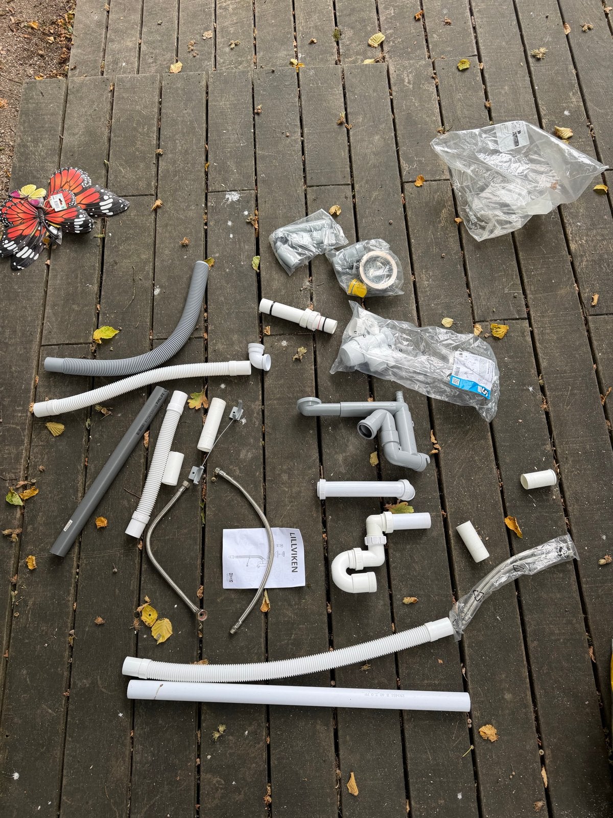 Diverse afvoerbuizen en gootsteenonderdelen, o.a. Ikea Lillv, Ophalen, Afvoer, Gebruikt, Pvc