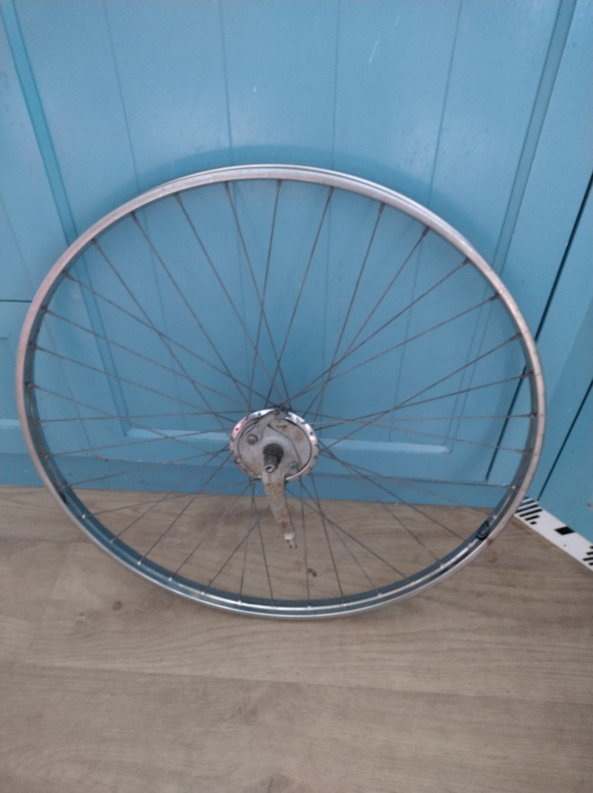 RVS voorwiel Sturmey Archer 28 X 1/3/8 X 1 5/8, Ophalen, Gebruikt, Gazelle