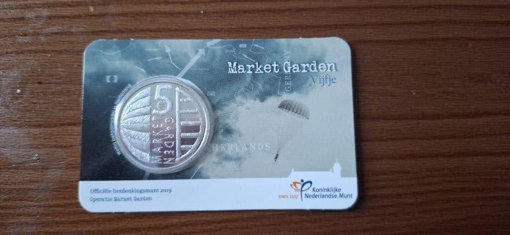 5 Euro 2019 Market Garden, Postzegels en Munten, Koningin Beatrix, Zilver, Euro's, Ophalen of Verzenden