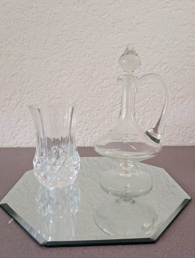 Karaf van glas, Ophalen