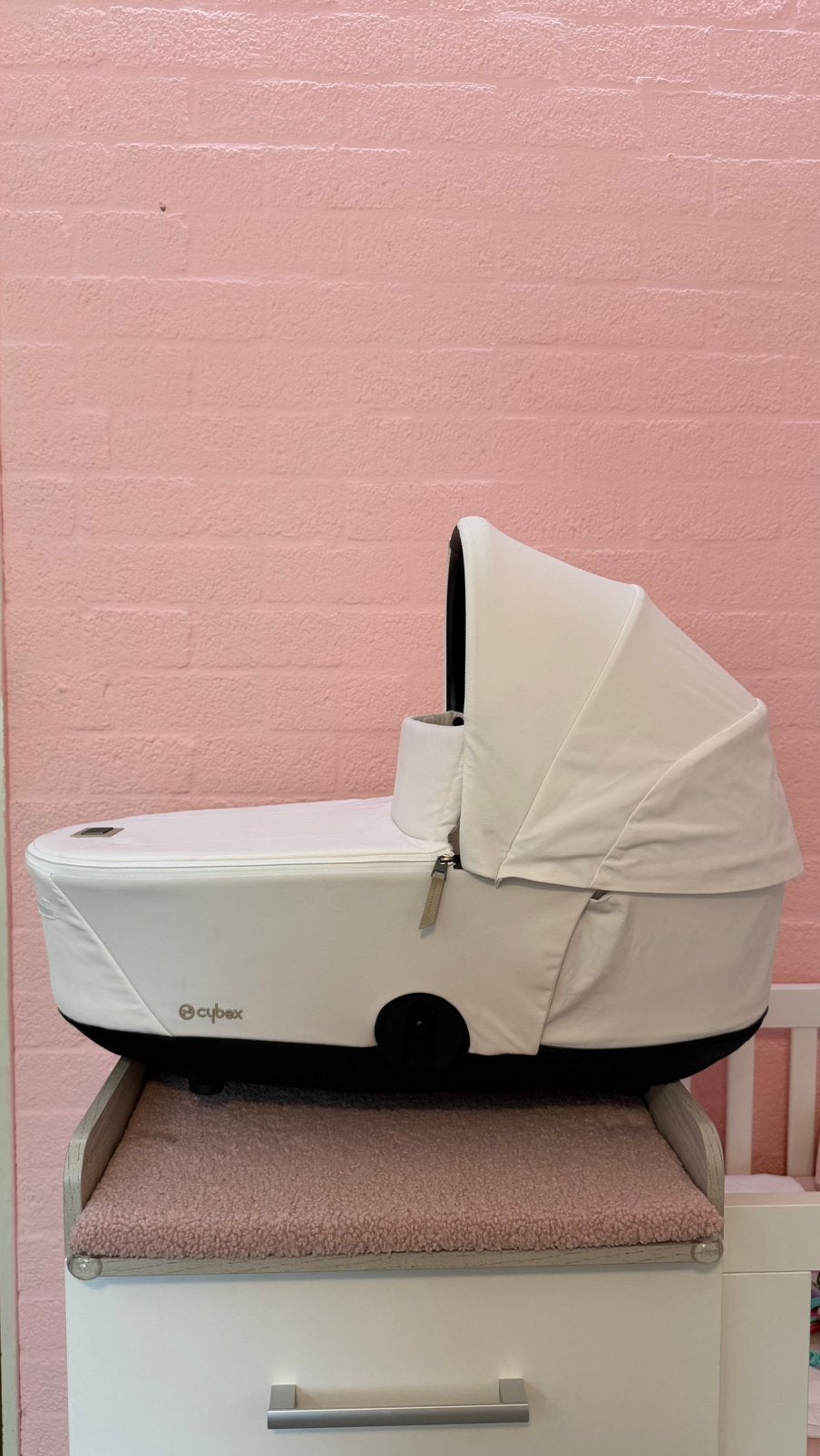 Cybex Mios Lux Carry Cot Platinum-Off White, Ophalen of Verzenden, Zo goed als nieuw, Overige merken