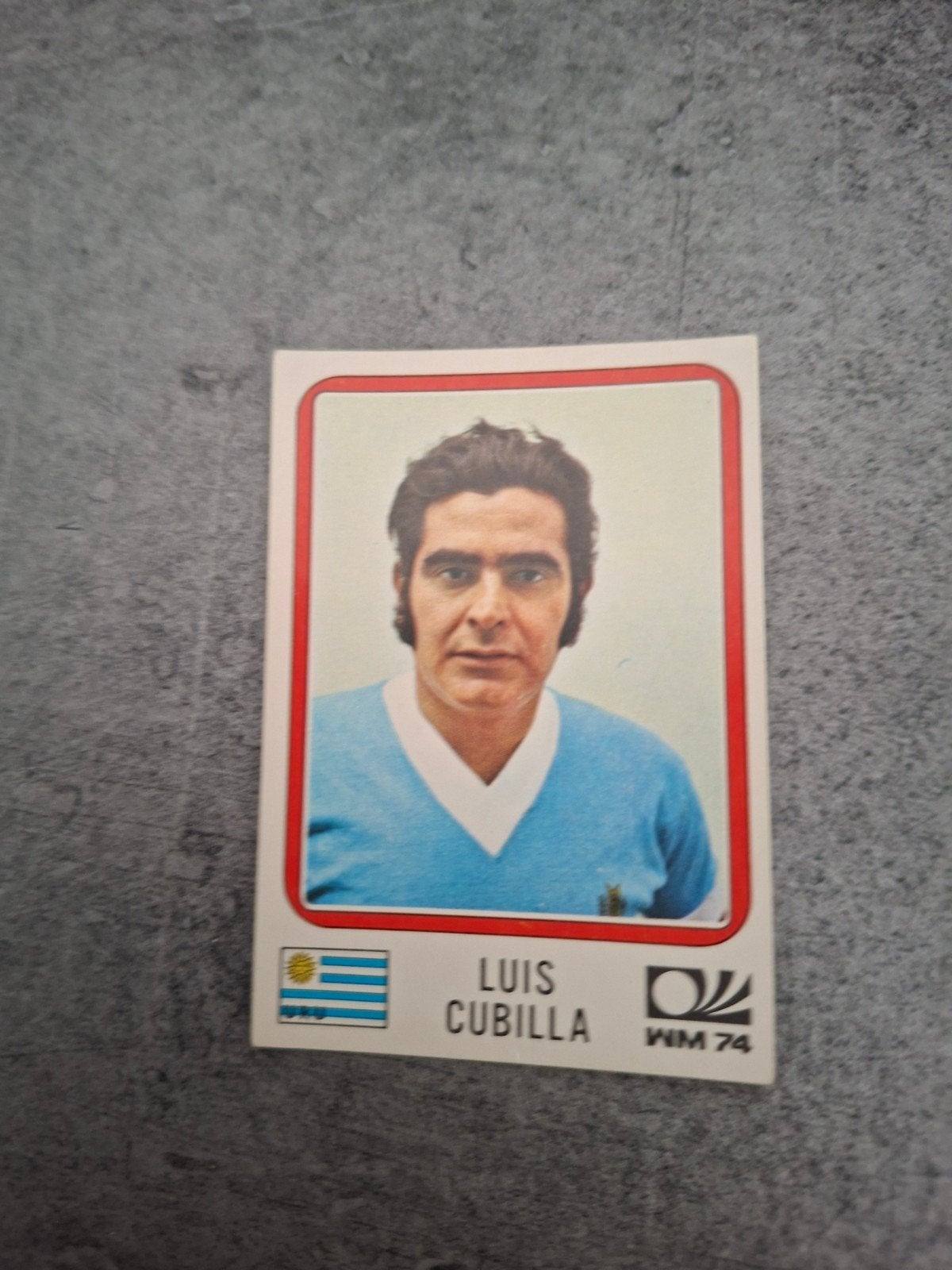 Panini sticker WK 74 München. Speler Luis Cubilla Uruguay., Verzenden, Zo goed als nieuw, Sticker