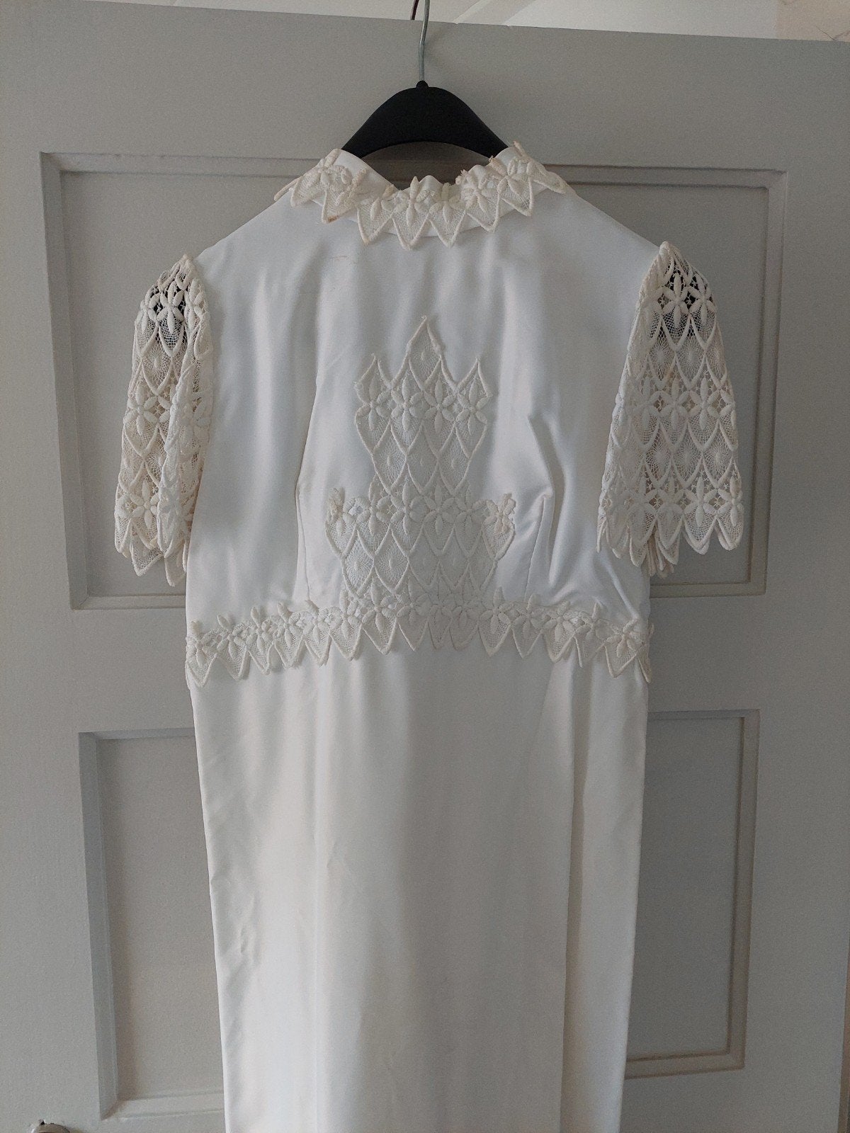 Vintage Bruidsjurk 1973 - Elegante Trouwjurk met Kantdetails, Trouwjurk, Wit, Ophalen of Verzenden, Onbekend