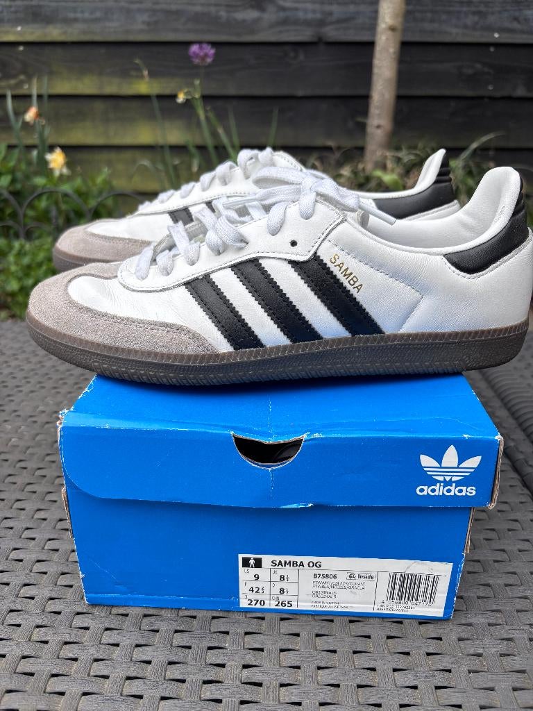 Adidas Samba OG maat 42 2/3, Kleding | Heren, Schoenen, Verzenden, Wit, Sneakers of Gympen, Adidas