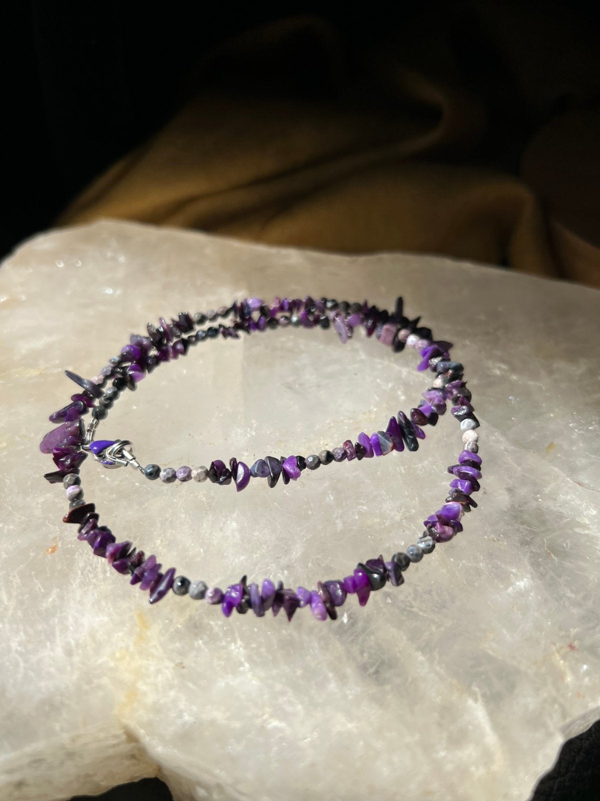 Sugiliet beschermt hoge trilling meditatie healing TIP, Paars, Magnolia11, Nieuw, Verstelbaar