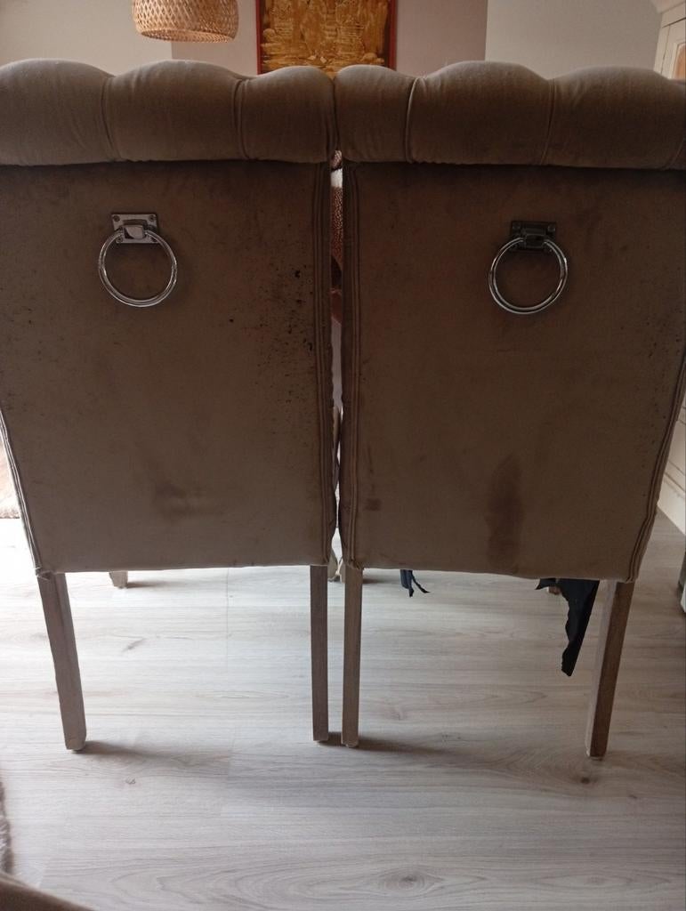 2 Eetkamer stoelen, moeten weg!, Ophalen, Gebruikt