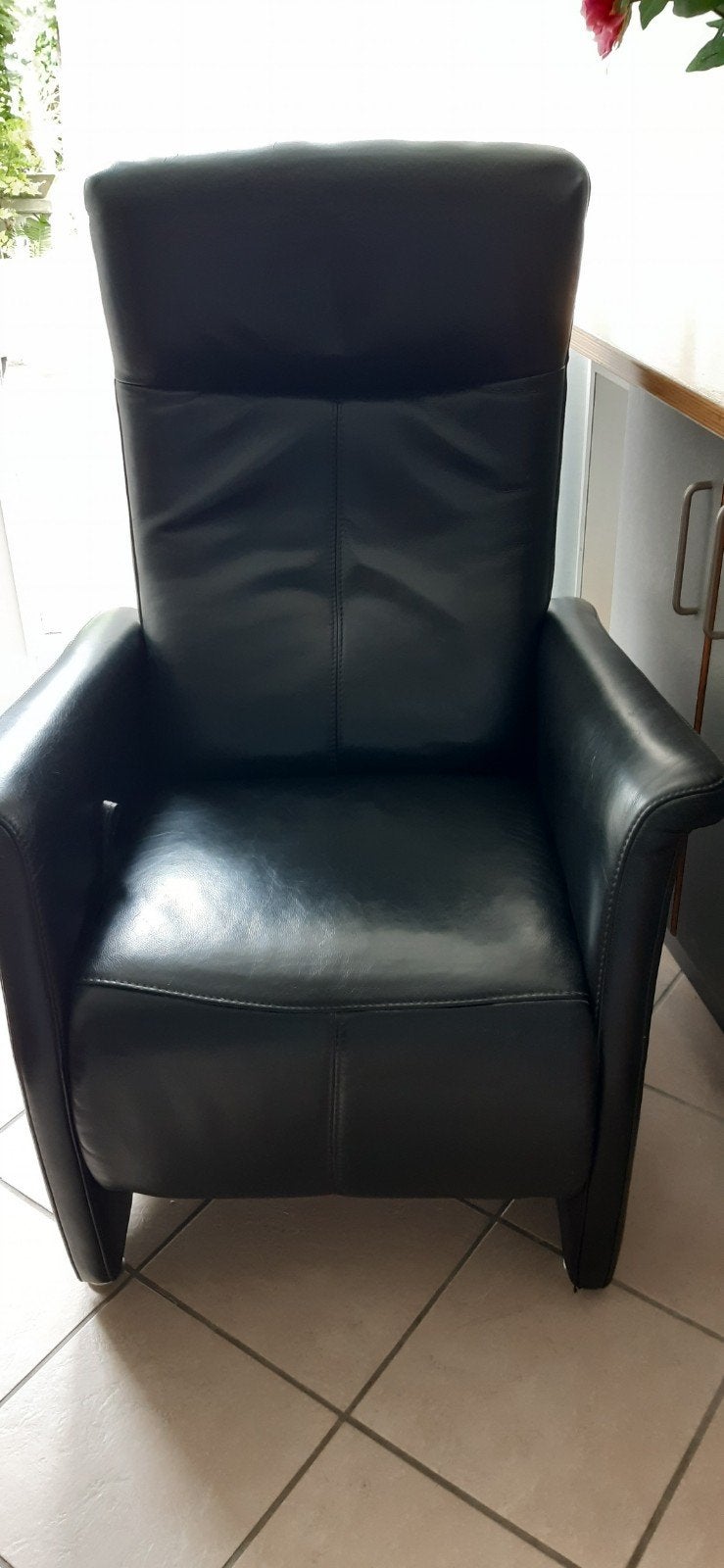 Lederen relaxstoel (Prominent) met verstelbare functies, Huis en Inrichting, Fauteuils, Ophalen, Minder dan 50 cm, Gebruikt, Minder dan 75 cm