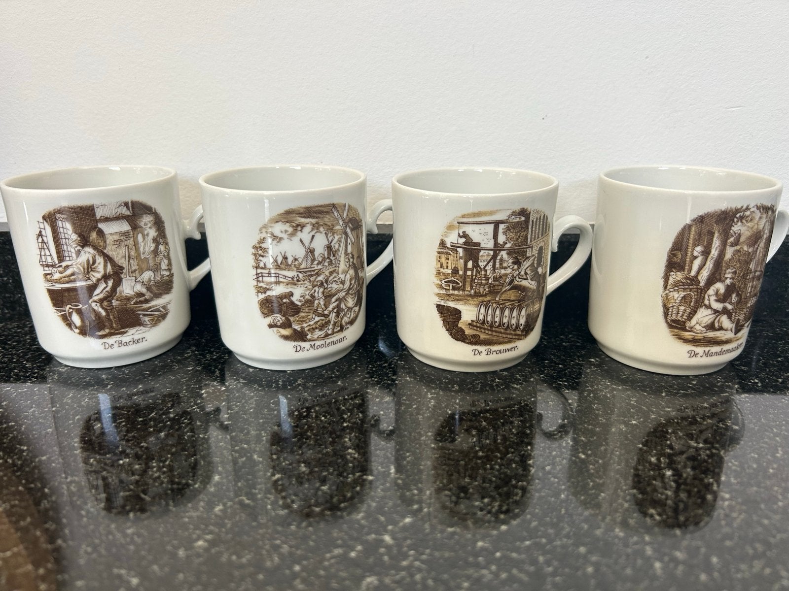 Set van 4 Kronester Bavaria Mokken - Oude Ambachten, Ophalen of Verzenden