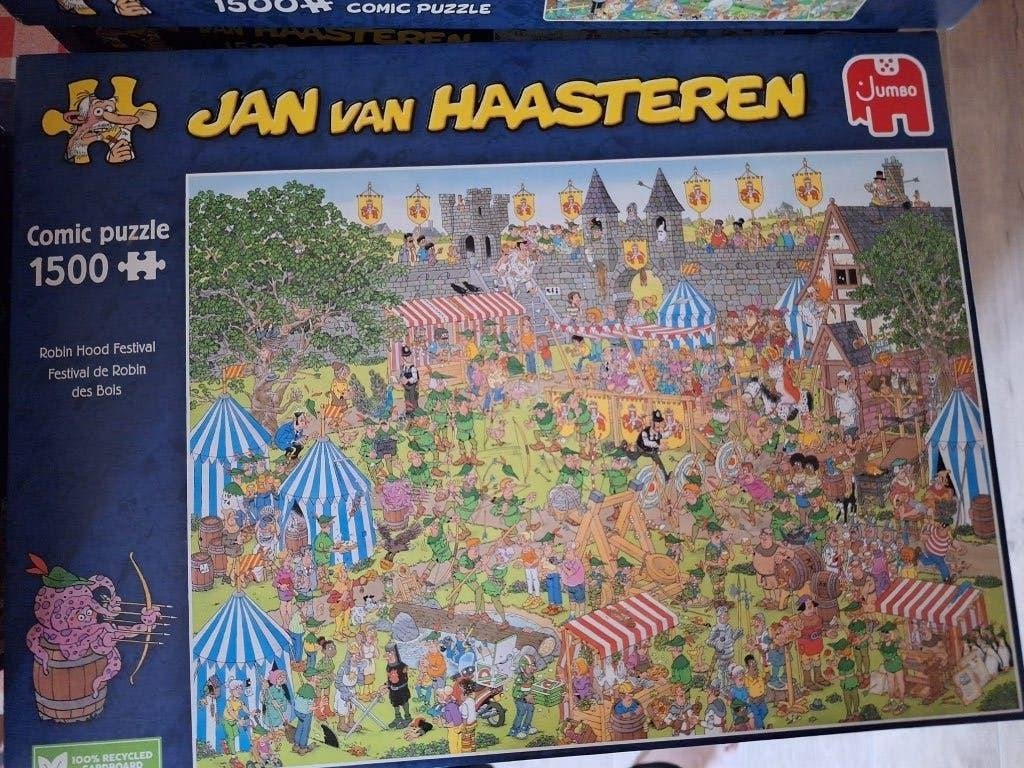 Jan van haasteren puzzels 1500 stukjes, Ophalen of Verzenden, 500 t/m 1500 stukjes, Zo goed als nieuw, Legpuzzel