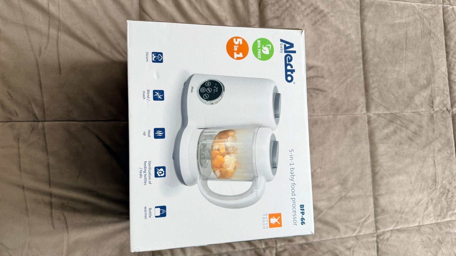 Alecto 5-in-1 Babyvoedselbereider, Ophalen, Gebruikt, Flessen- of potjesverwarmer
