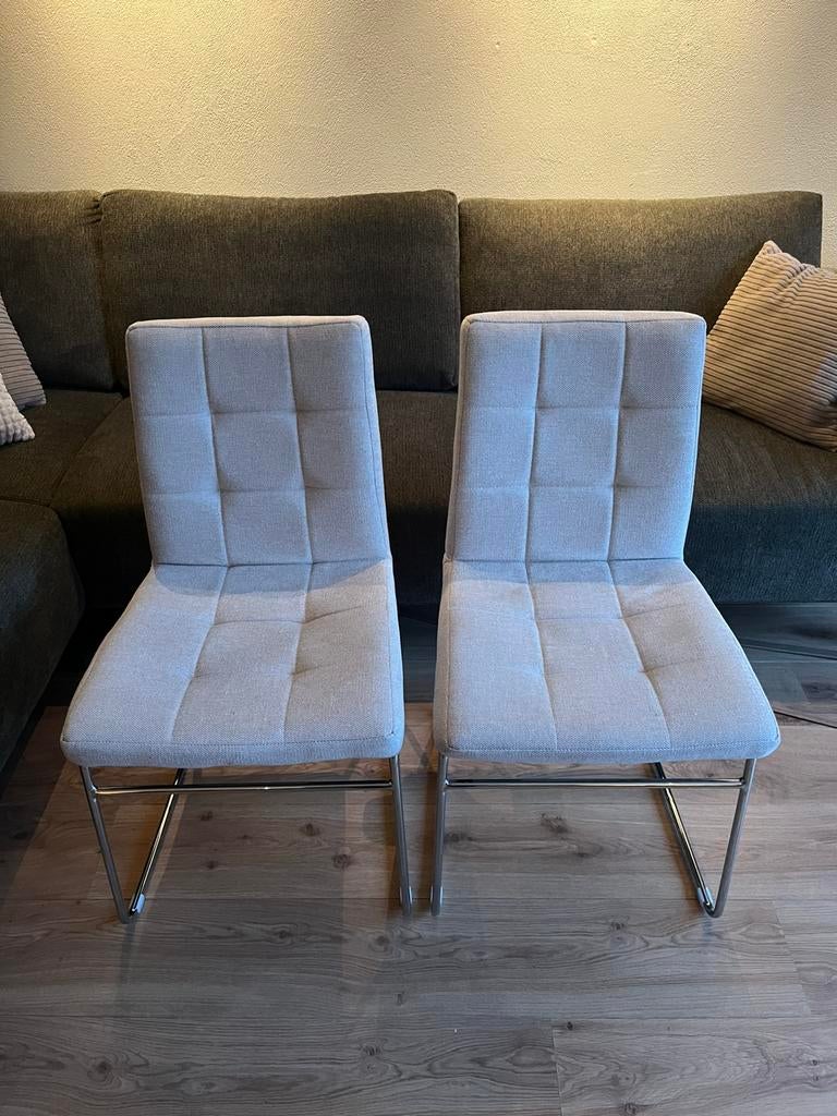 Hammel Jysk eetkamerstoel beige (2), Ophalen, Zo goed als nieuw, Overige kleuren, Twee