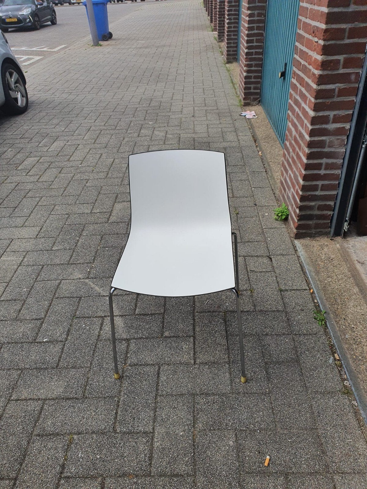 6x Arper Catifa 46 Design Stoelen, Gebruikt, Modern Design, Wit, Ophalen of Verzenden