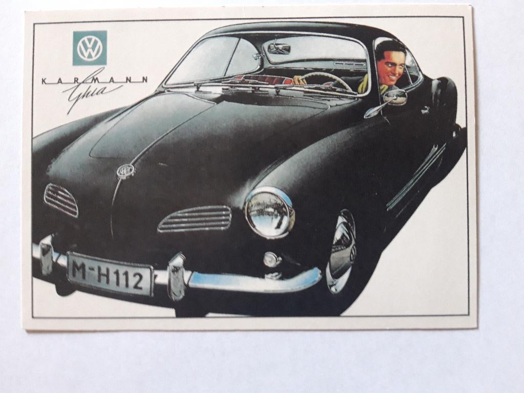 ansichtkaart Volkswagen Karman Ghia Coupé - Boomerang, Ophalen of Verzenden, 1940 tot 1960, Ongelopen, Voertuig