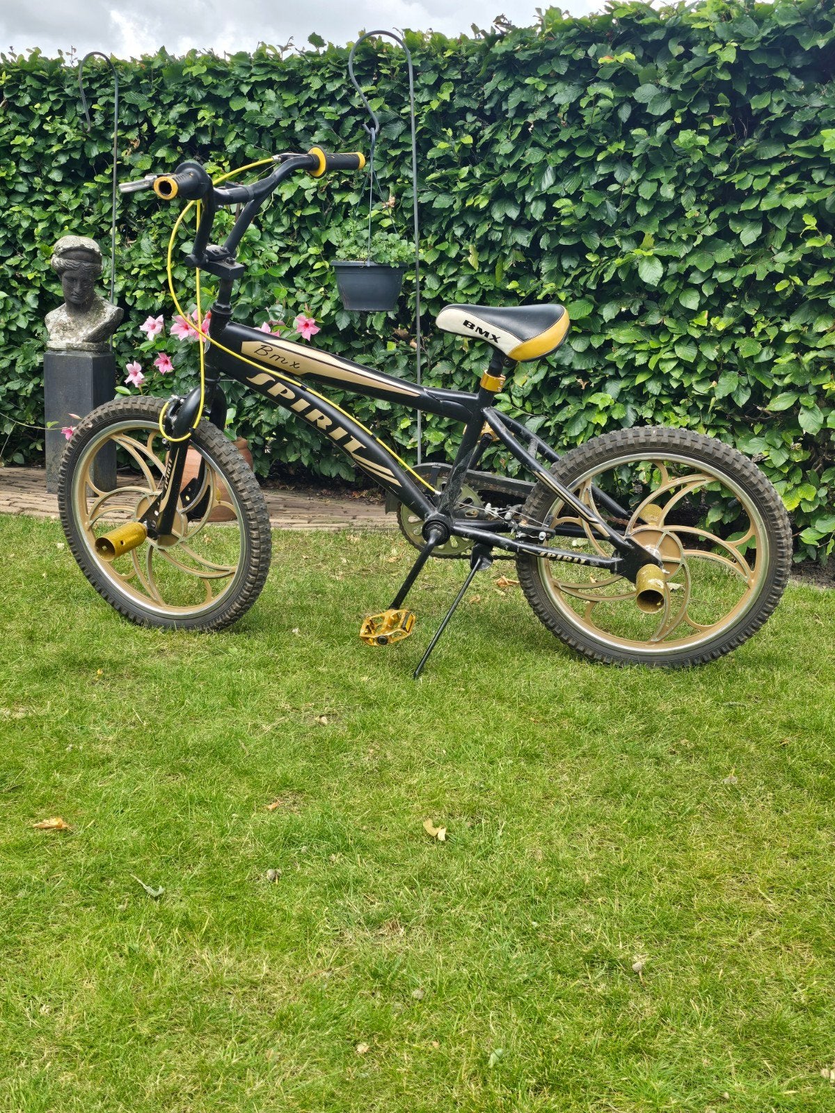 BMX Spirit fiets - Zwart/Goud - 20 inch, Ophalen, Staal, Velgrem, Spirit