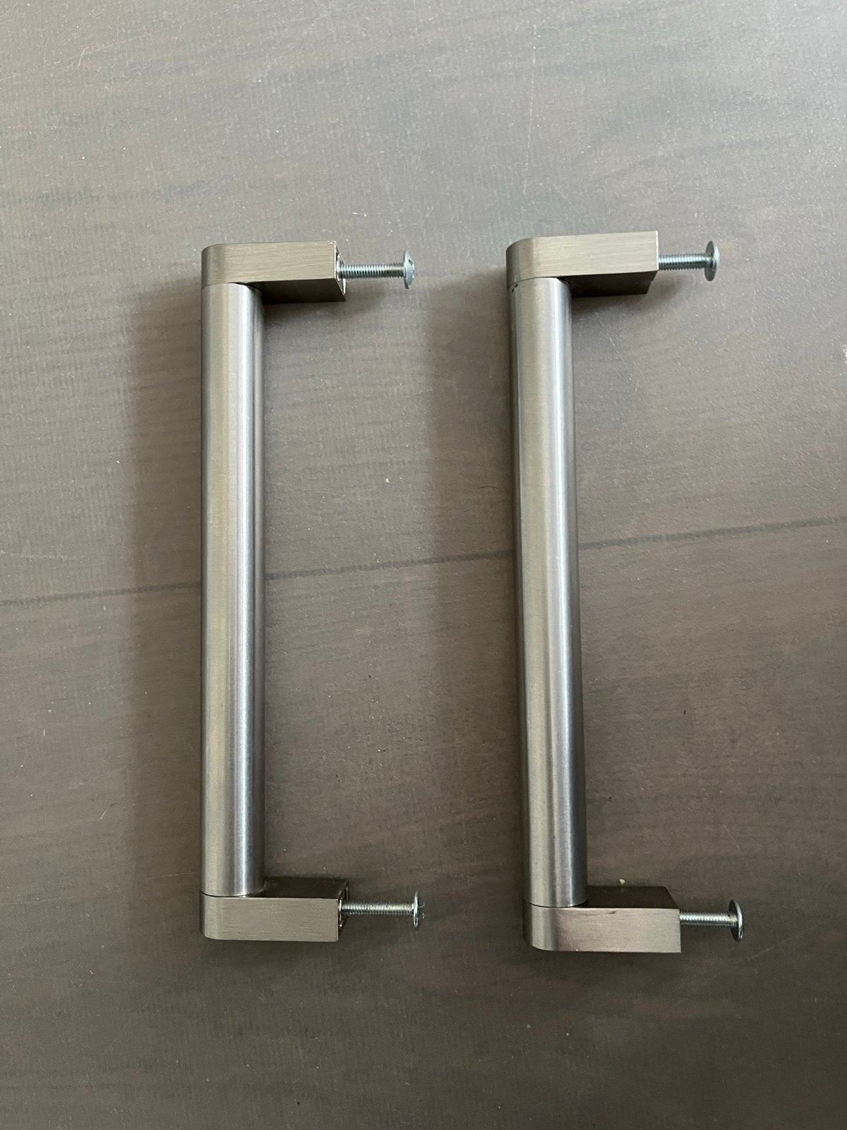 Set van 2 RVS deurgrepen ikea, Ophalen of Verzenden, Zo goed als nieuw, Rvs, Klink of Kruk