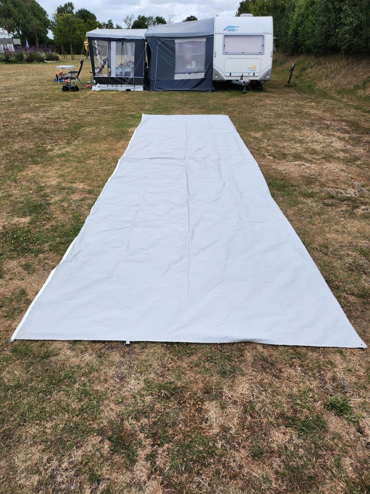 Schuifluifel vaar caravan/ camper, Ophalen