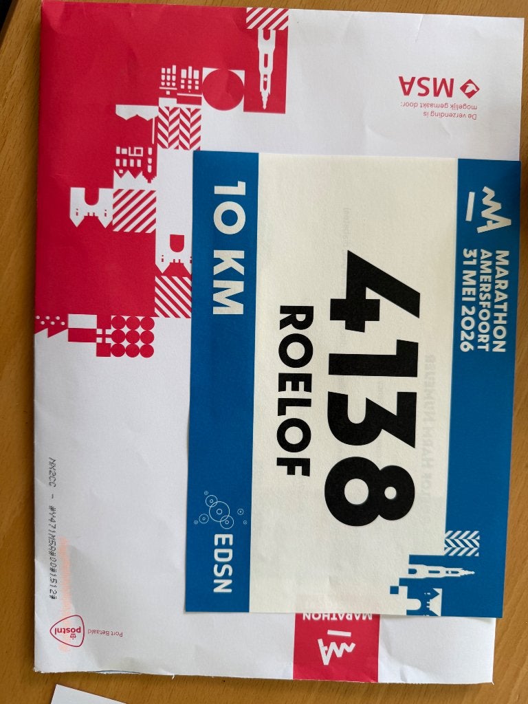 10 km start bewijs msa dd 31/5 amersfoort, Ophalen, Nieuw, Overige typen, Overige merken