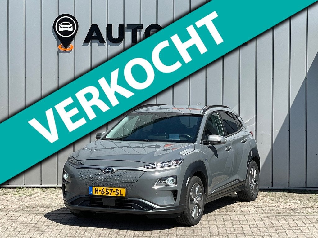 Hyundai Kona EV Premium 64 kWh SOH97%|1E EIG DEALEROND|HEADU, Auto's, Hyundai, Gebruikt, Zwart, Automatische klimaatregeling, 64 kWh