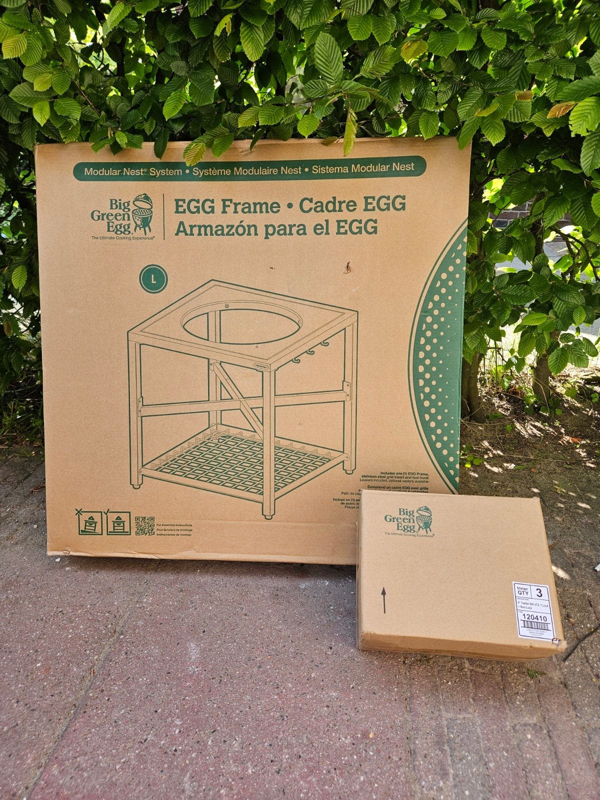 Big Green Egg Expansion Frame BBQ Tafel (Large), Ophalen of Verzenden, Nieuw