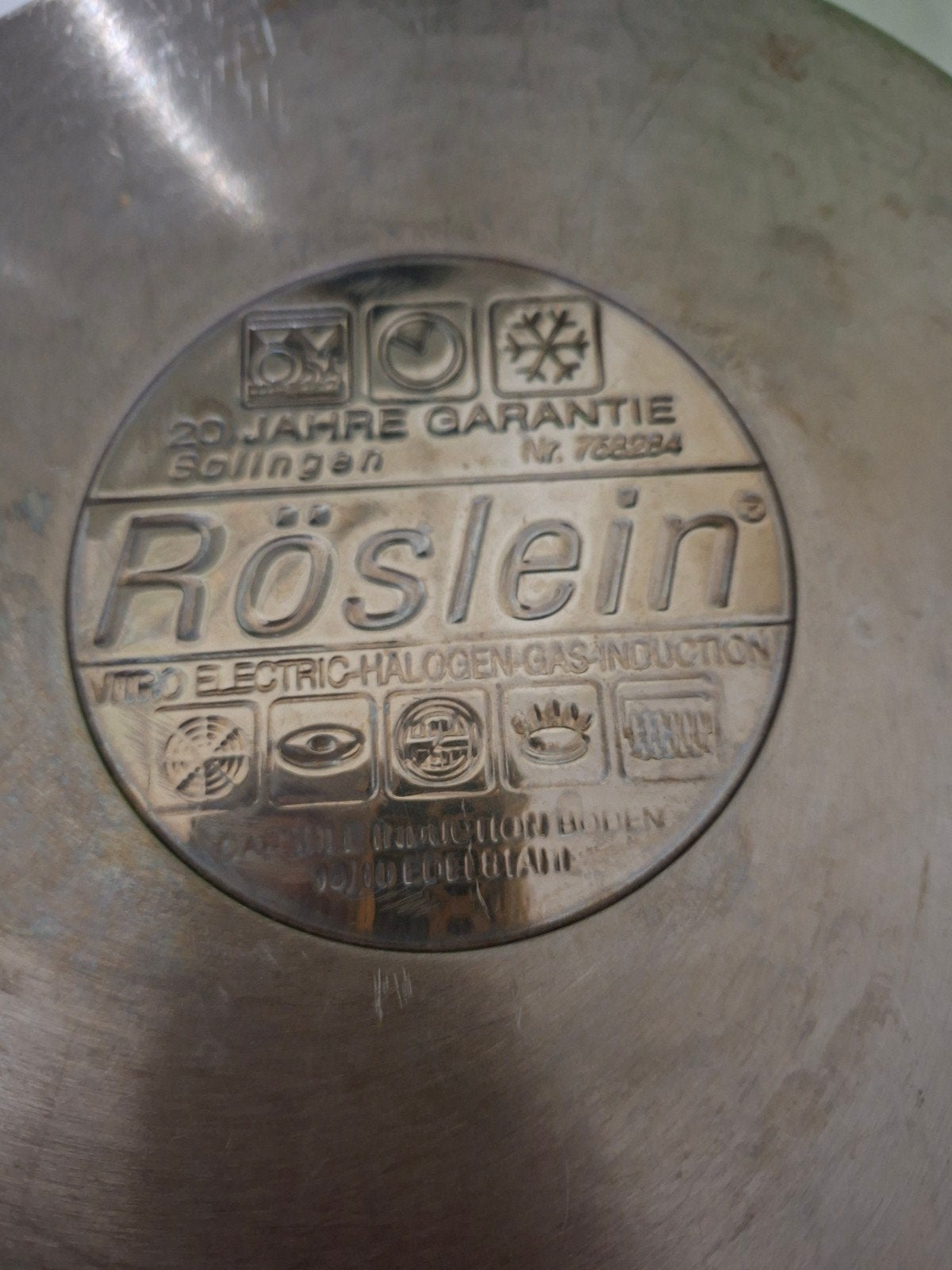 Rösle Pannenset - 3-delig, RVS, Inductie deksel, Gebruikt, Met deksel, Pannenset, Ophalen of Verzenden