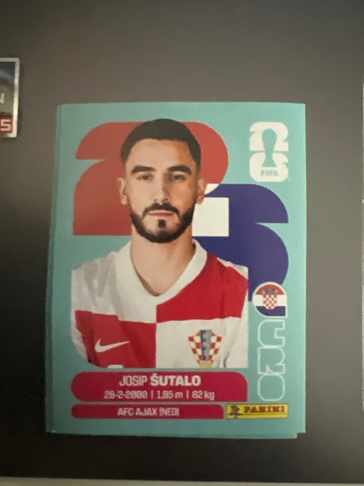 Panini ek 3026Josip Sutalo AFC Ajax Voetbalsticker, Verzenden, Zo goed als nieuw, Speelkaart(en)
