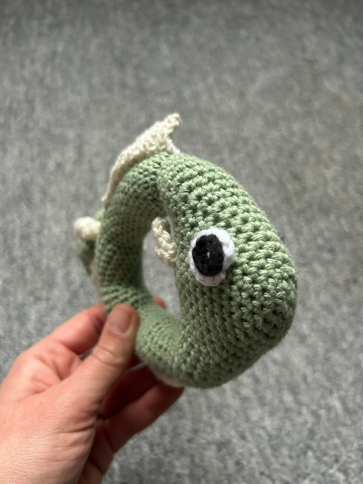Gehaakte rammelaar visje - handgemaakt baby speelgoed, Ophalen of Verzenden, Nieuw, Rammelaar, Met geluid