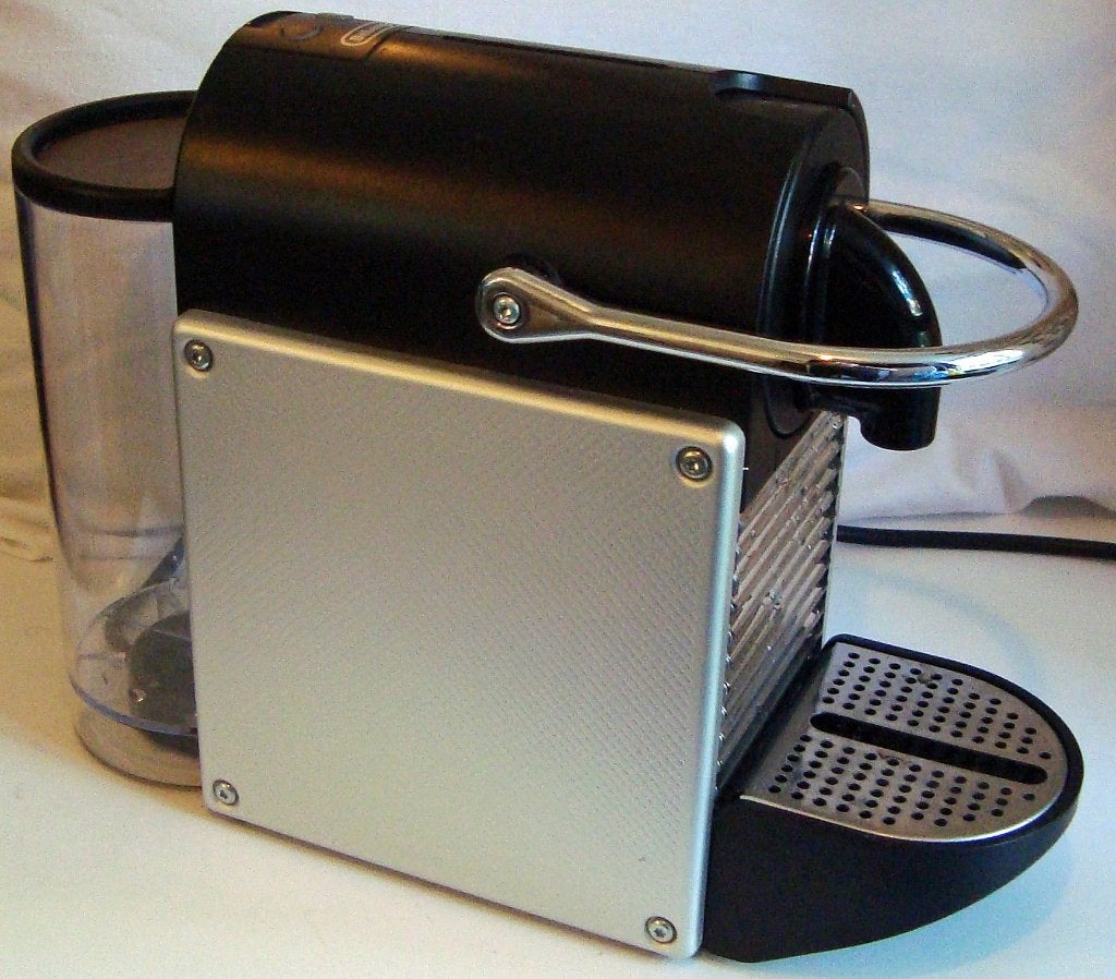 Nespresso Magimix Pixie -Electric Aluminium-, Ophalen, Afneembaar waterreservoir, Koffiemachine, Zo goed als nieuw