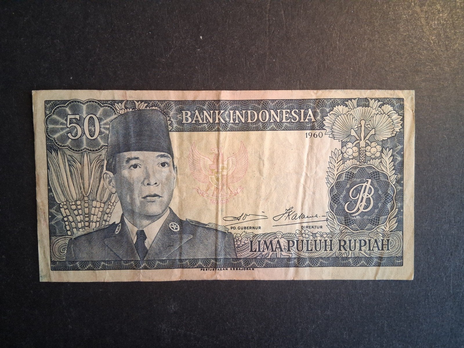 50 rupiah Indonesië vf+ 1960, Ophalen of Verzenden, Zuidoost-Azië, Los biljet