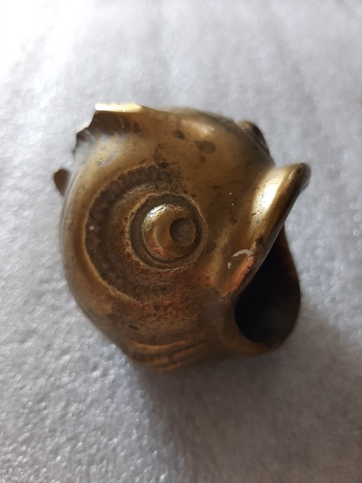 Oud bronzen visornament, Ophalen of Verzenden