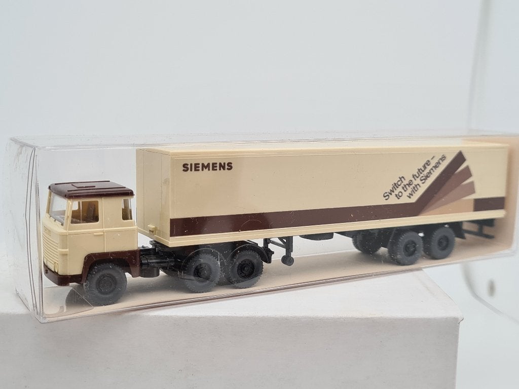 Scania truck Siemens - Wiking 1/87, Hobby en Vrije tijd, Verzenden, Zo goed als nieuw, Bus of Vrachtwagen, Wiking