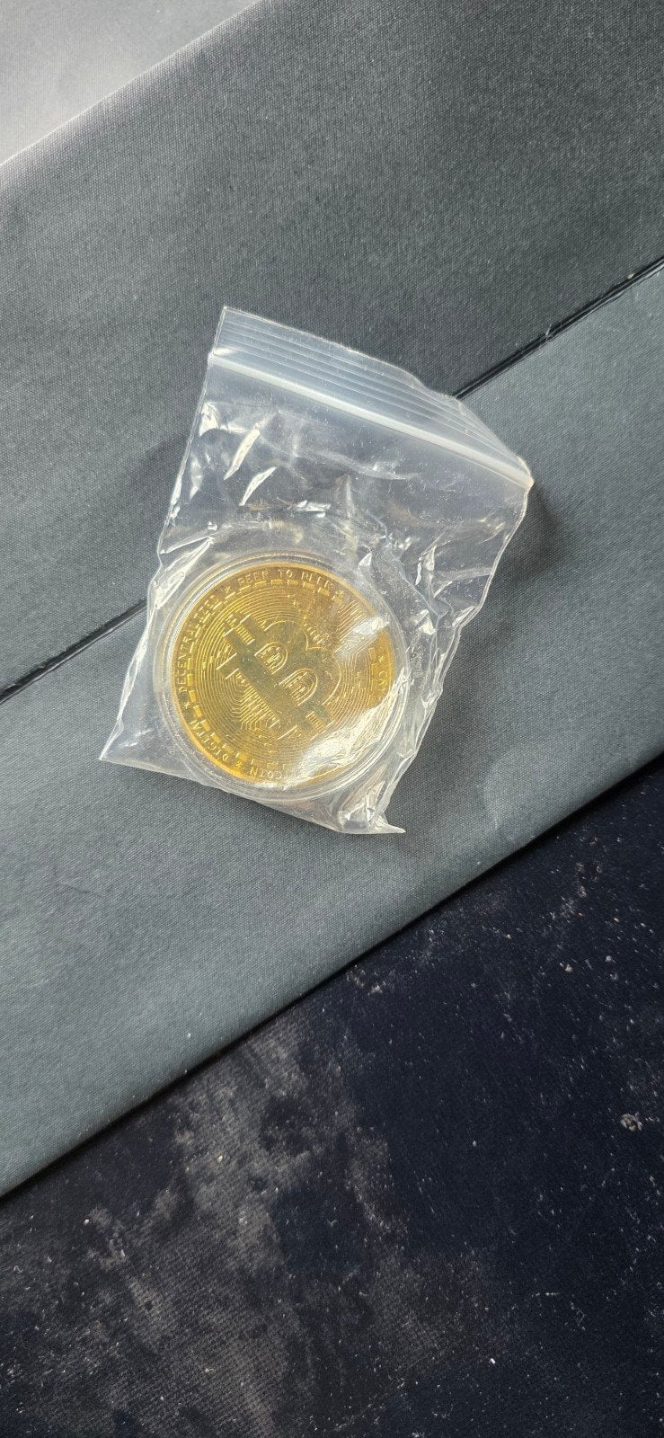 Gouden Bitcoin Herdenkingsmunt, Ophalen of Verzenden, Losse munt, Goud