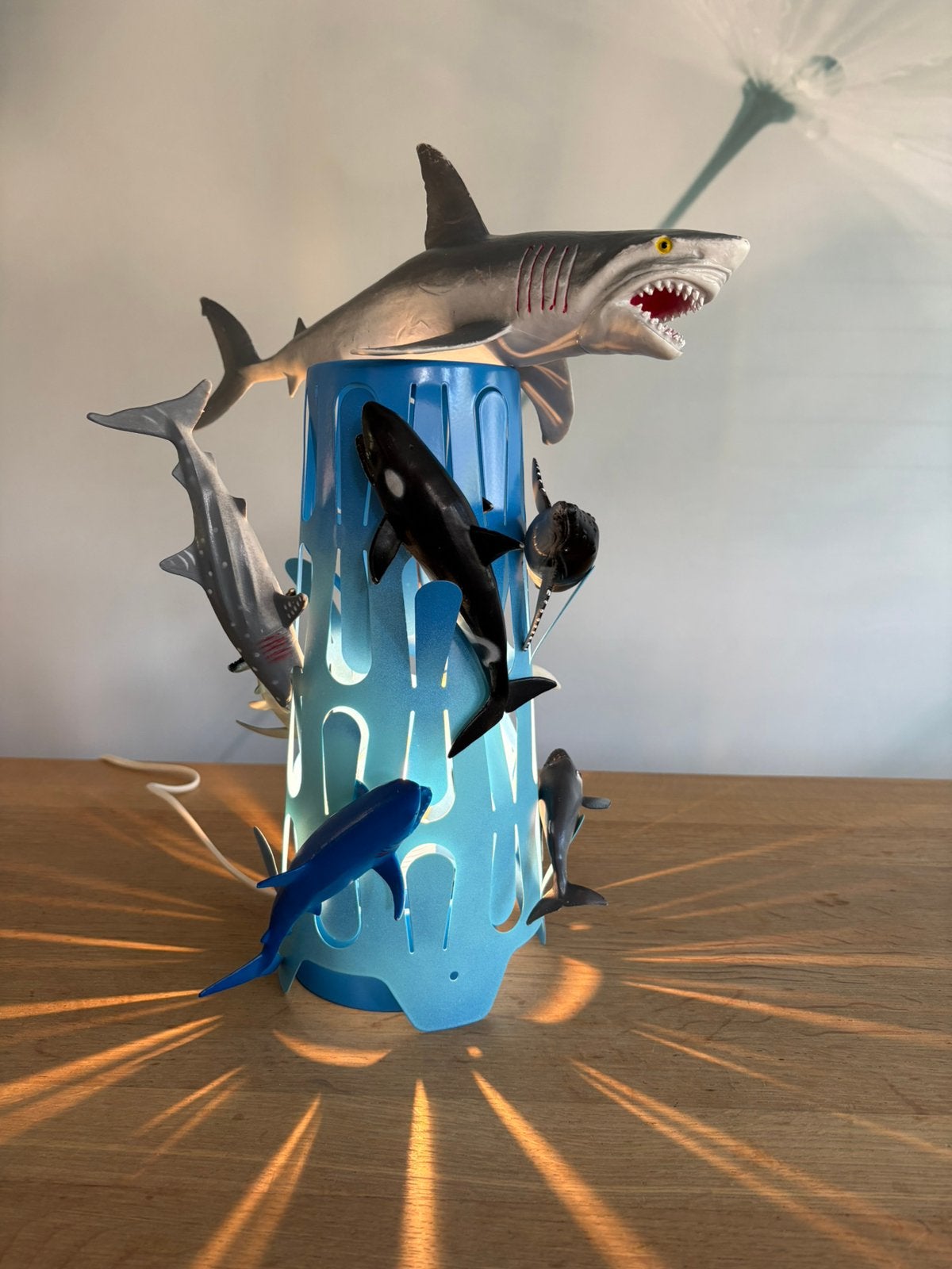 Stoere unieke oceaan shark tafellamp made by me Origin’Lily, Kinderen en Baby's, Kinderkamer | Inrichting en Decoratie, Overige merken
