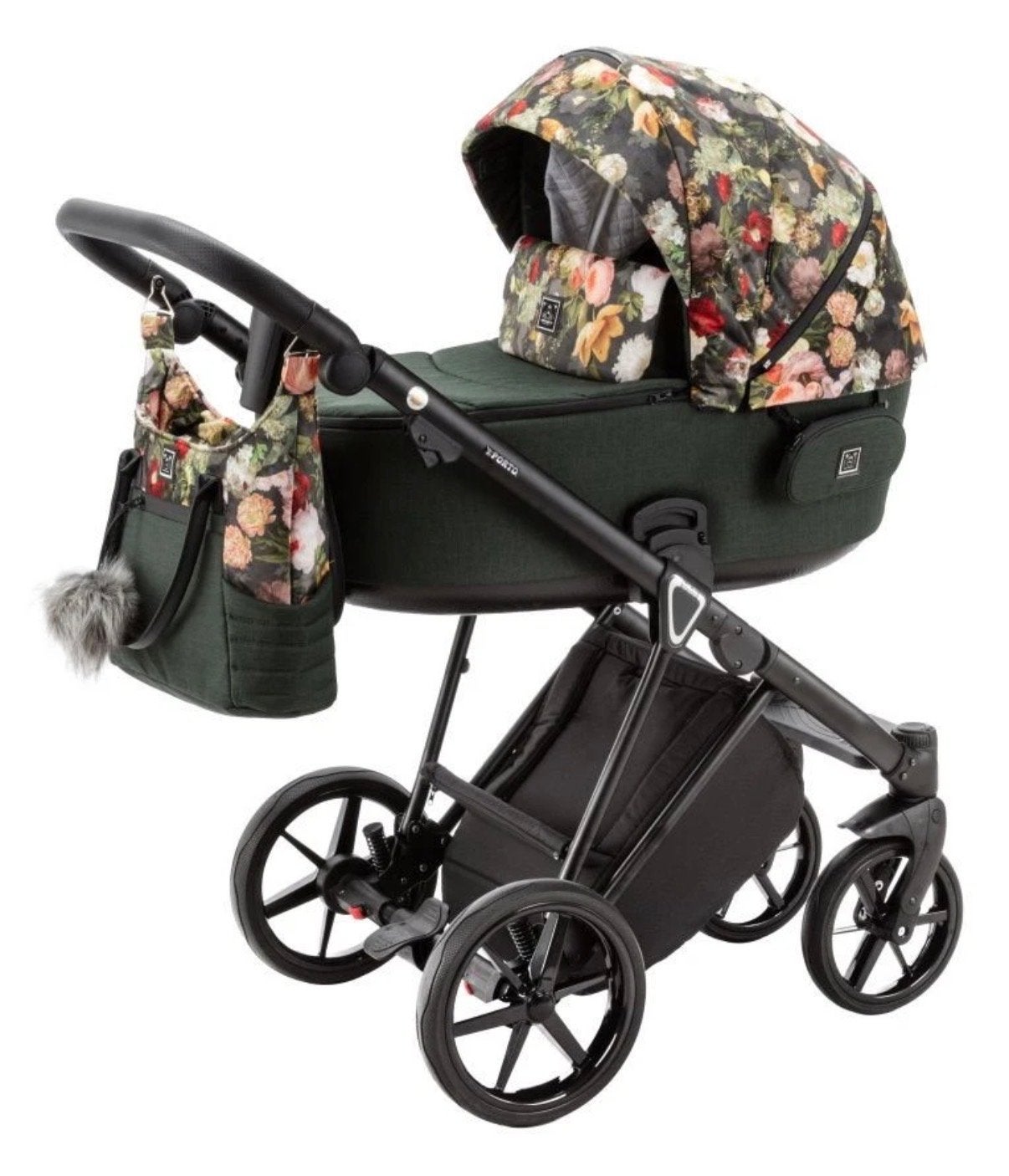 Stijlvolle Combiwagen met Bloemenprint - Compleet Pakket, Zo goed als nieuw, Combiwagen, Met autostoeltje, Ophalen
