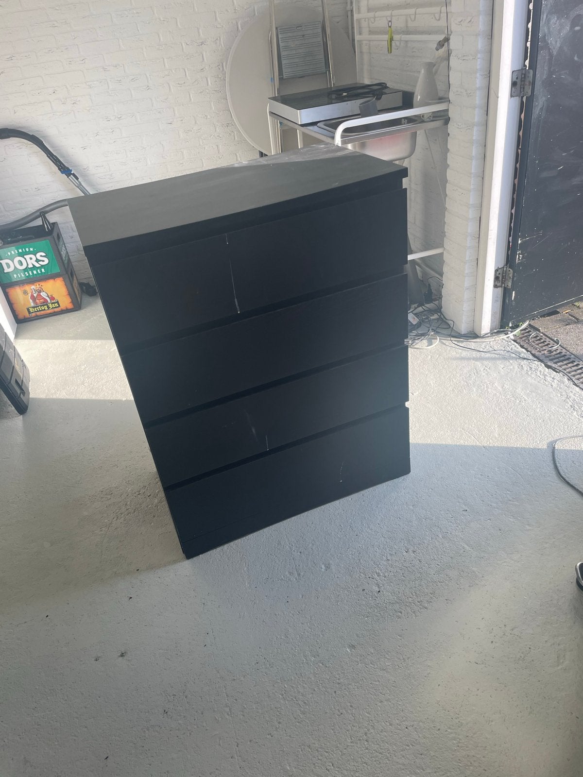 Zwarte Ikea ladekast met 5 laden, Huis en Inrichting, Kasten | Ladekasten, Ophalen, Gebruikt, 5 laden of meer, 100 tot 150 cm