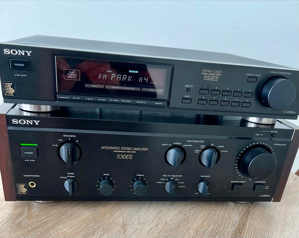 Sony TA-F530ES Versterker & ST-S550ES Tuner - Gereviseerd, Ophalen, Zo goed als nieuw, Stereo, Sony
