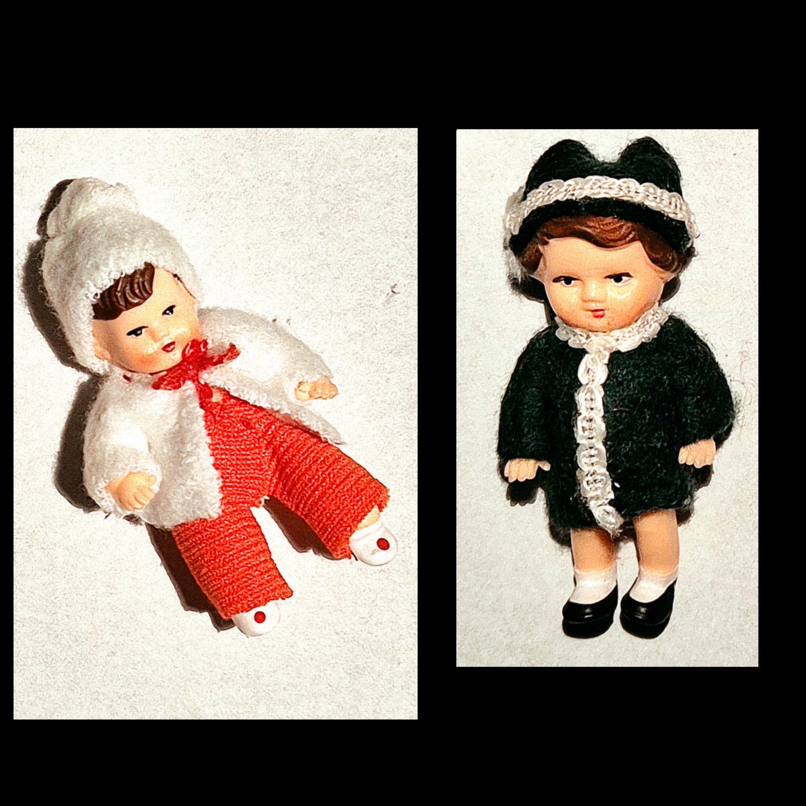 Vintage Ari poppenhuis popjes rubber retro, Ophalen of Verzenden, Zo goed als nieuw, Popje