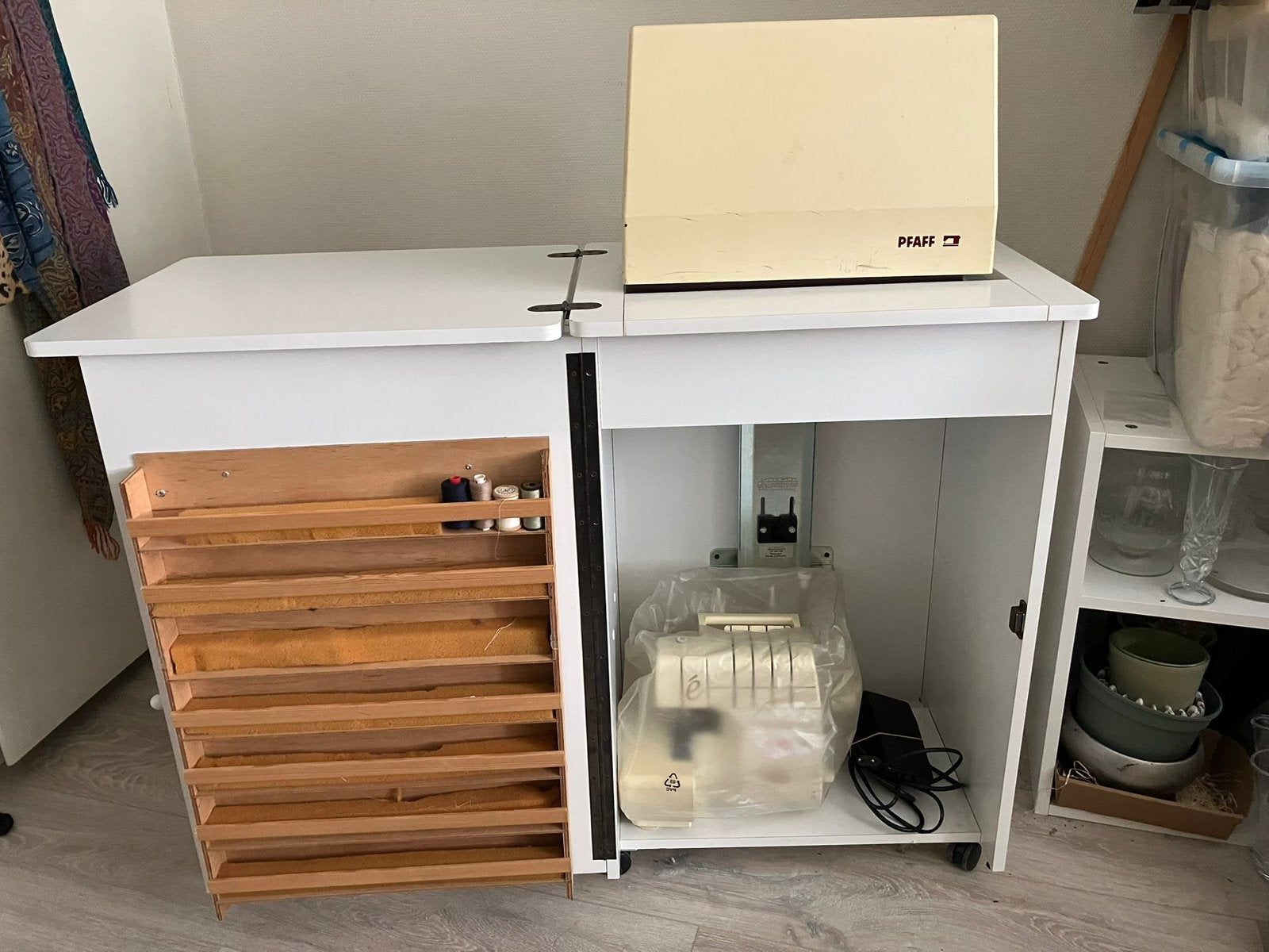Pfaff Creative 1471 + Baby Lock Imagine lockmachine, Ophalen, Zo goed als nieuw, Naaimachine, Pfaff