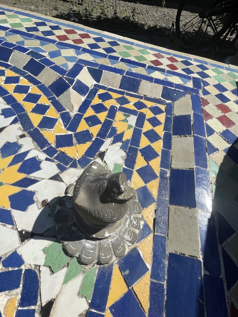 Marokkaanse / Mediterraanse fontein, Tuin en Terras, Ophalen, Gebruikt, Overige materialen, Fontein