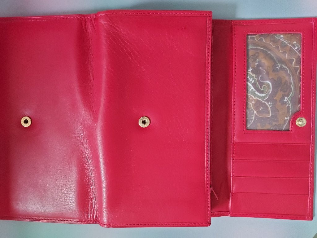 Leren portemonnee, rood, Cavalli Soul, Ophalen of Verzenden, Zo goed als nieuw, Rood, Overige typen