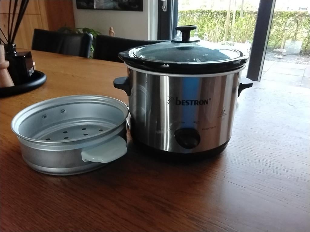 Bestron slowcooker met glazen deksel, Witgoed en Apparatuur, Slowcookers, Ophalen
