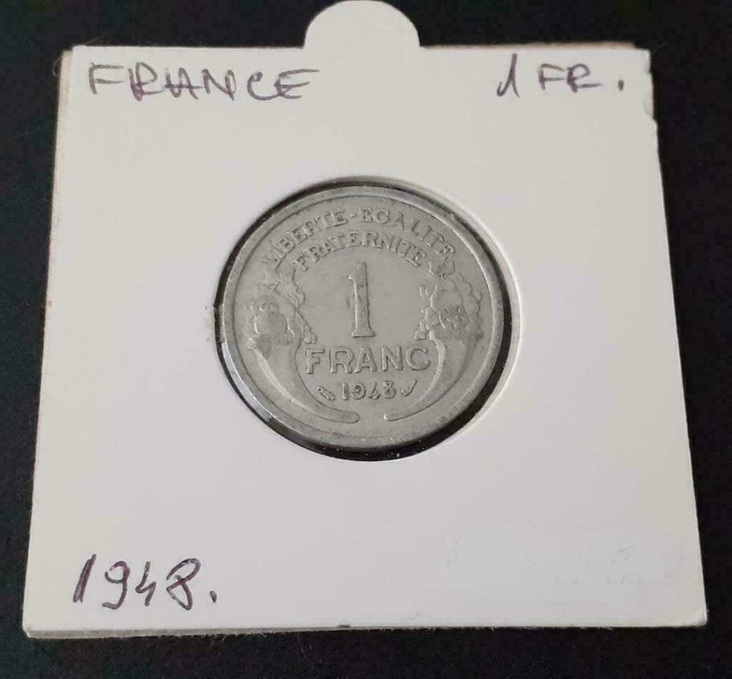 Frankrijk 1 franc - 1948, Ophalen of Verzenden, Frankrijk, Losse munt