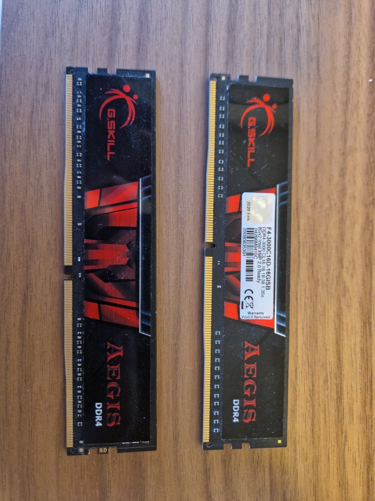 G.SKILL AEGIS DDR4 RAM - 3000MHz (F4-300C16D-16GISB), Computers en Software, RAM geheugen, Ophalen, DDR4, Zo goed als nieuw, Desktop