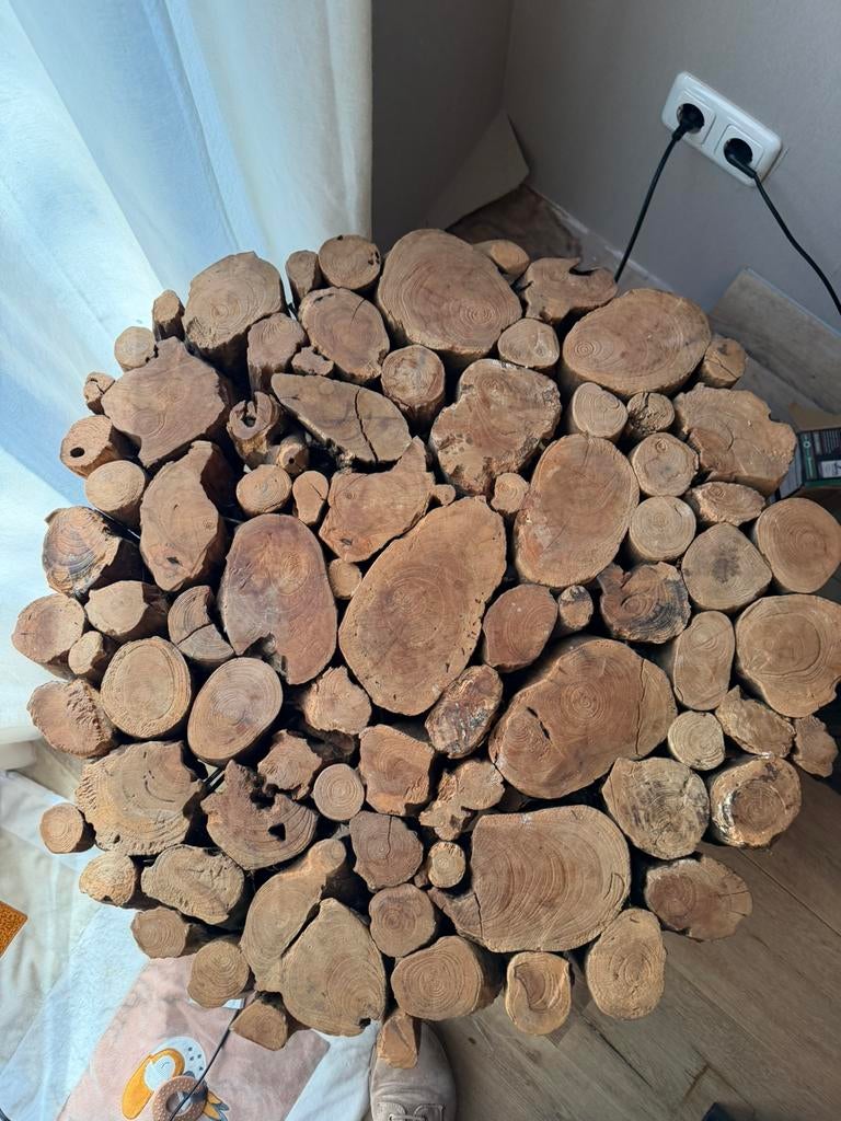 Boomstam tafel, Tuin en Terras, Haardhout, Minder dan 3 m³, Ophalen of Verzenden