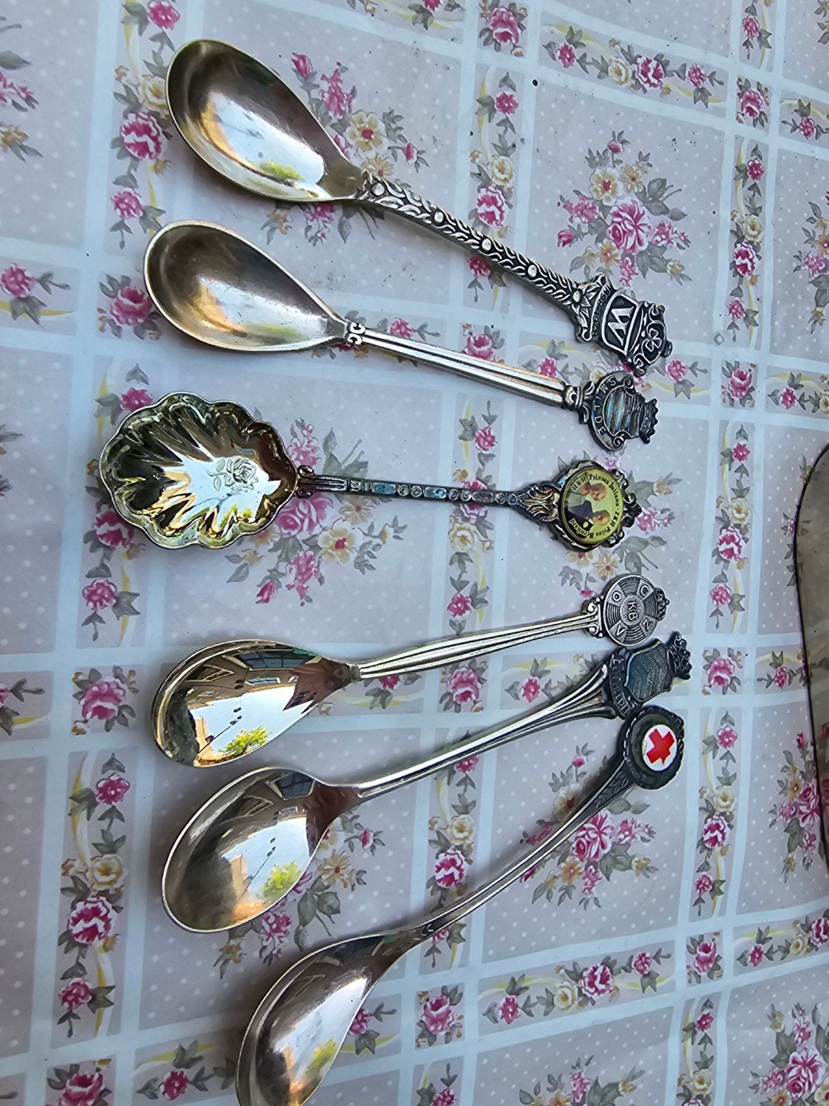 Set van 6 Verzilverde Herdenkings- en Souvenirlepels, Antiek en Kunst, Antiek | Bestek, Ophalen of Verzenden