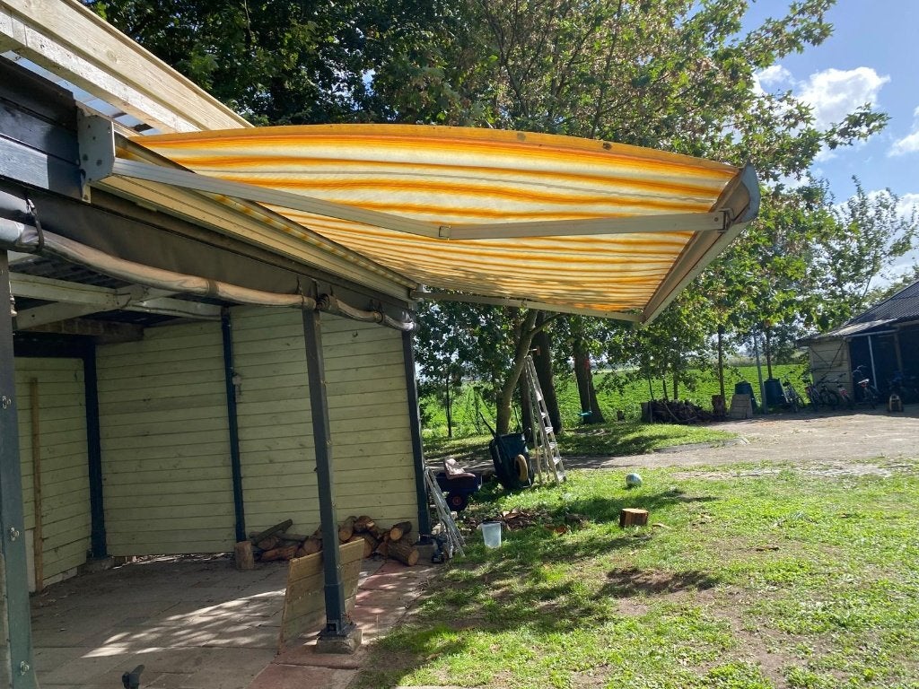 Elektrisch Zonnescherm, Ophalen, Gebruikt, 450 cm of meer, Elektrisch