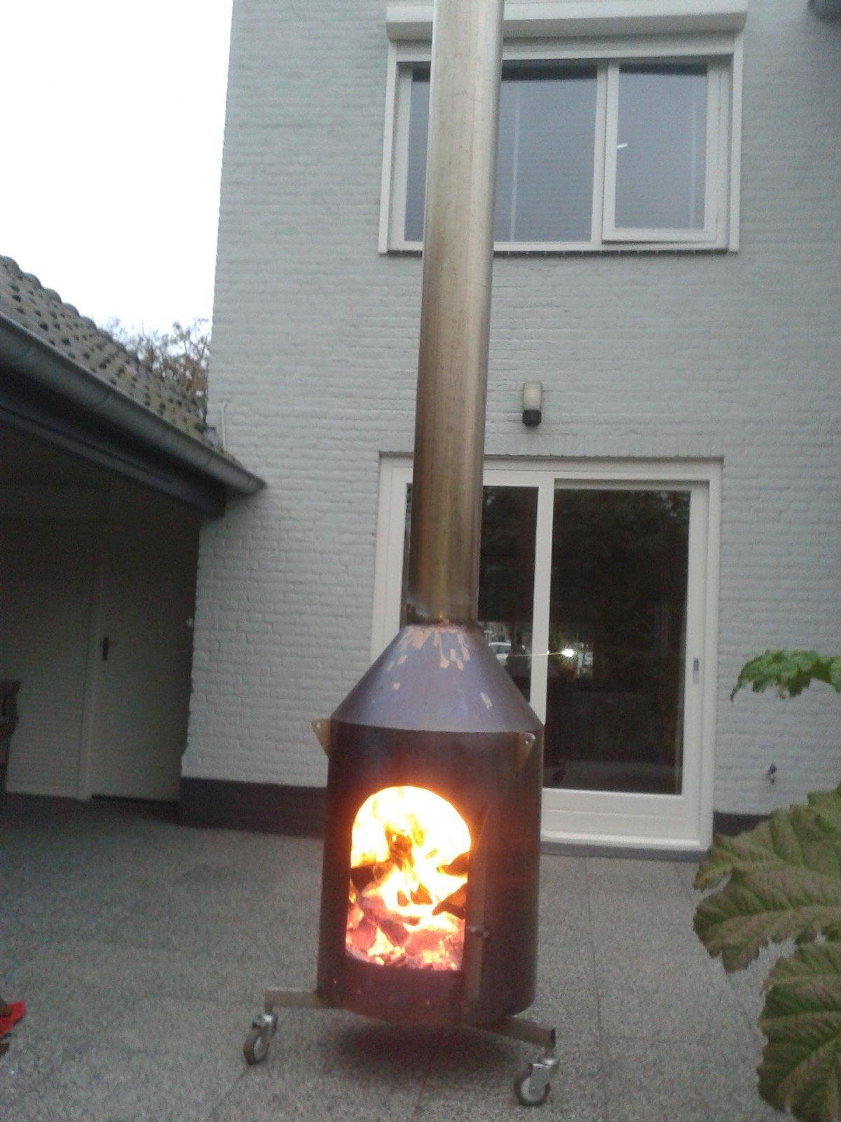 buitenkachel geheel rvs, Tuin en Terras, Ophalen