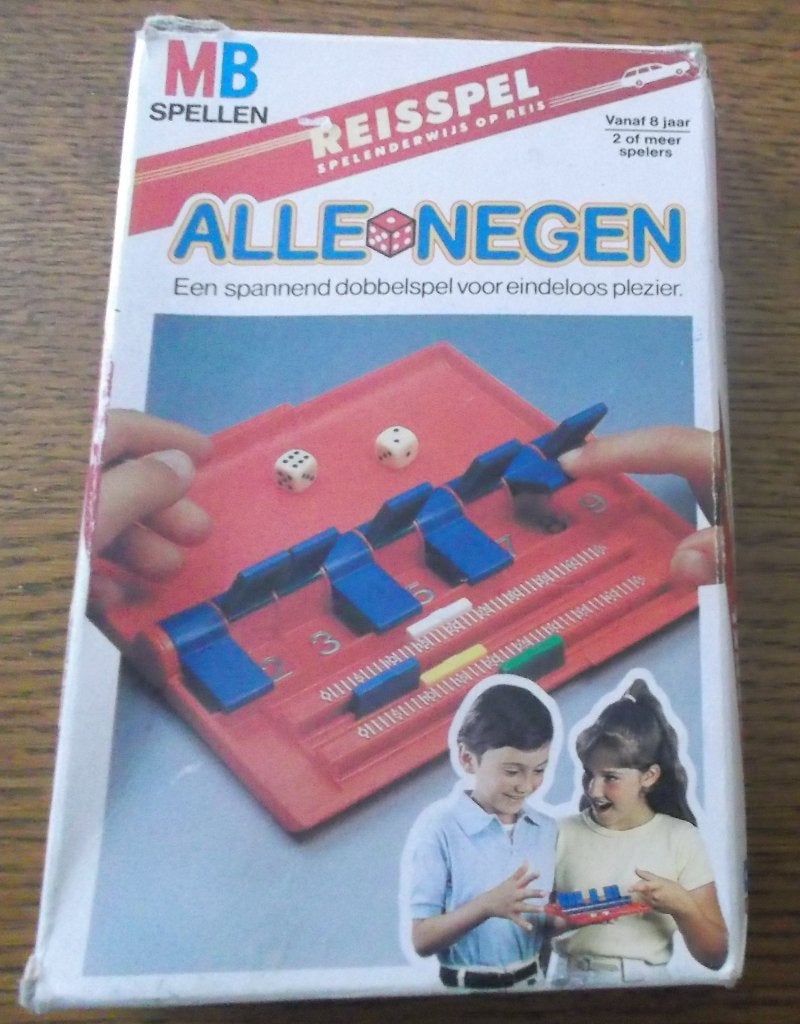 Vintage Reisspel Alle negen (1983)  / MB spellen, Hobby en Vrije tijd, Ophalen, Een of twee spelers, Reisspel, Gebruikt
