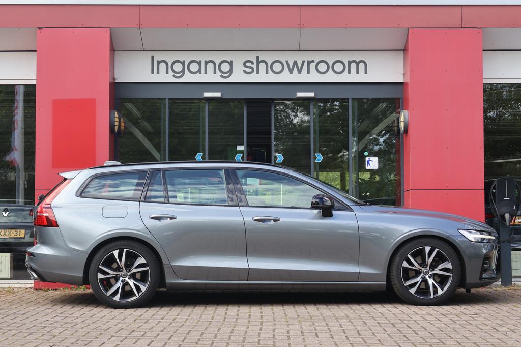 Volvo V60 2.0 B3 R-Design | Origineel NL | Panoramadak | ACC, 4 cilinders, 1969 cc, 165 pk, Zilver of Grijs