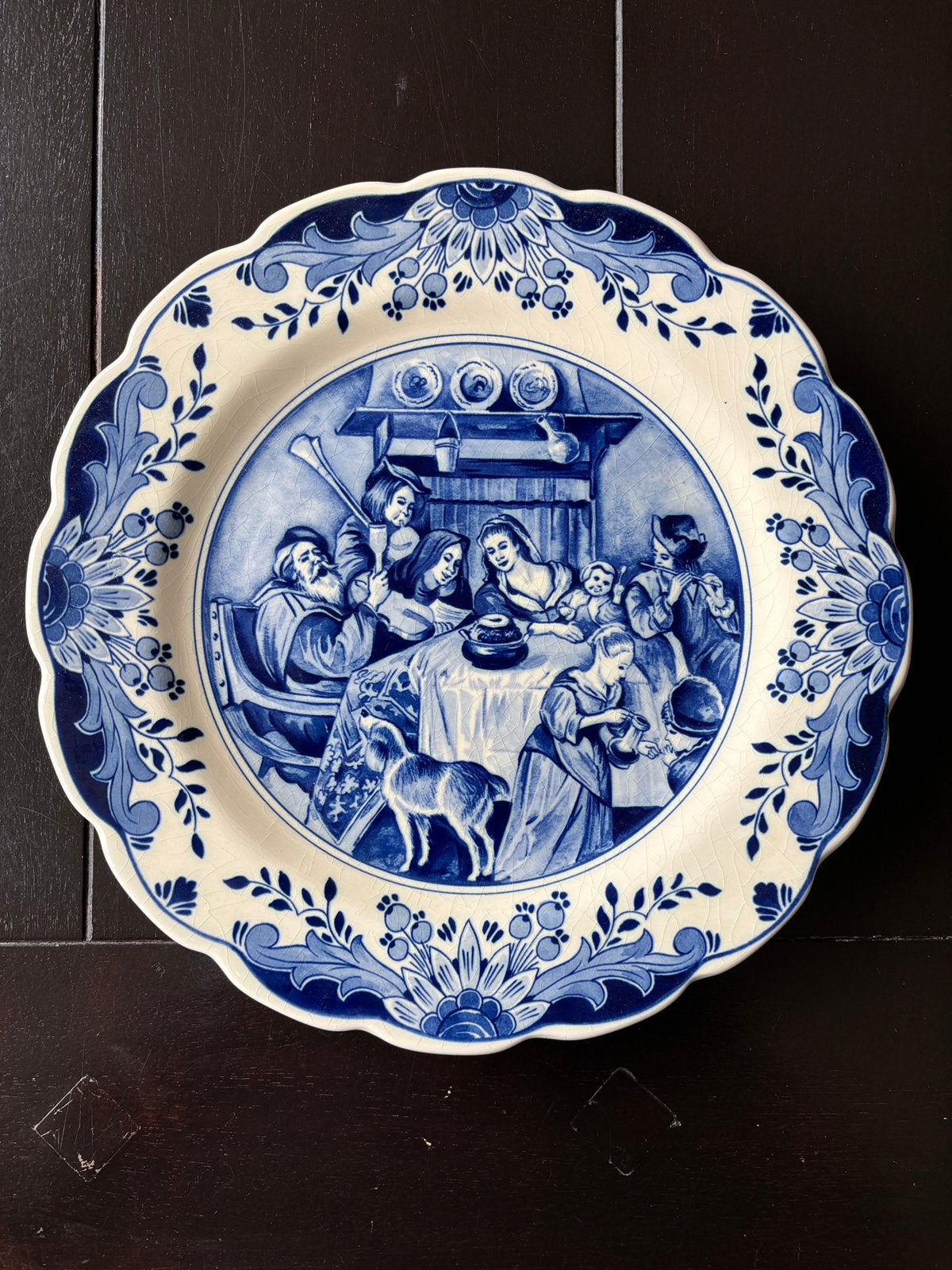 Delftsblauw sierbord Regina met certificaat, Ophalen